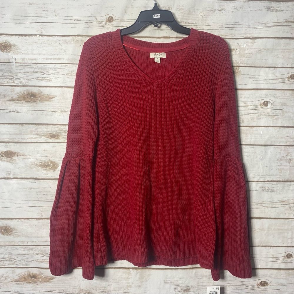 Style‎ & Co. Cherry Heavy Knit Women's Pullover Long Sleeve Sweater Size M